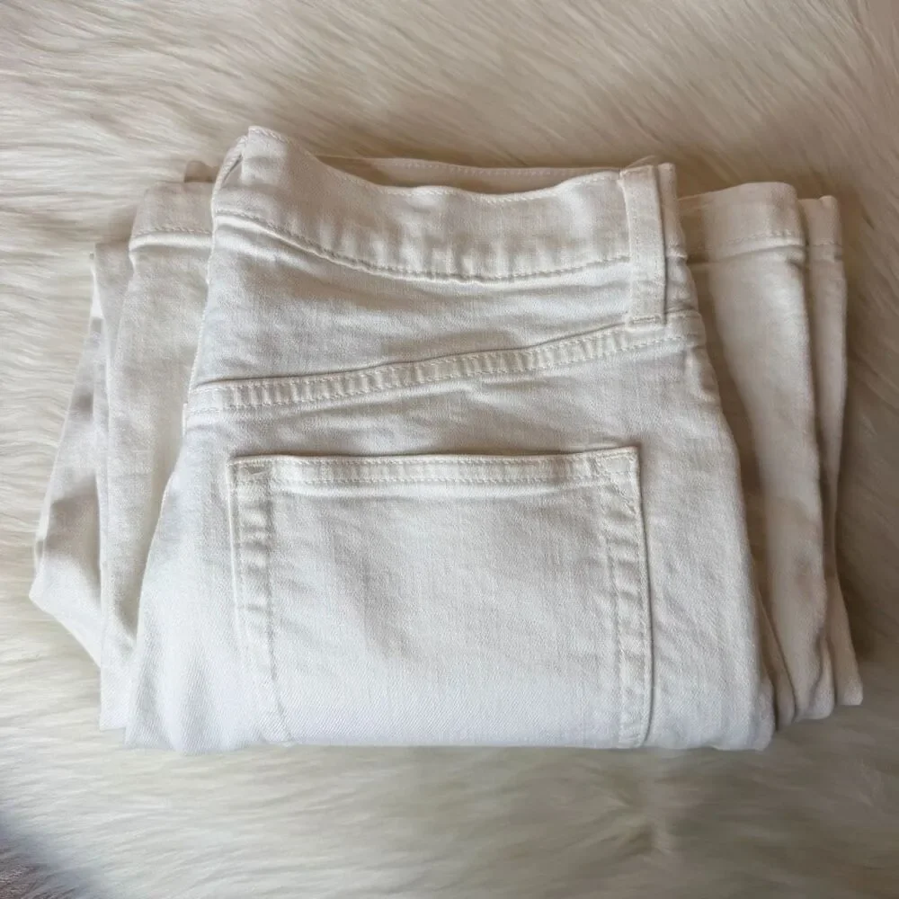 GAP High Rise Stride Ankle Jeans White Size 30/10P